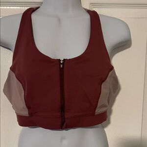 Skechers Mauve Zip-Up Sports Bra